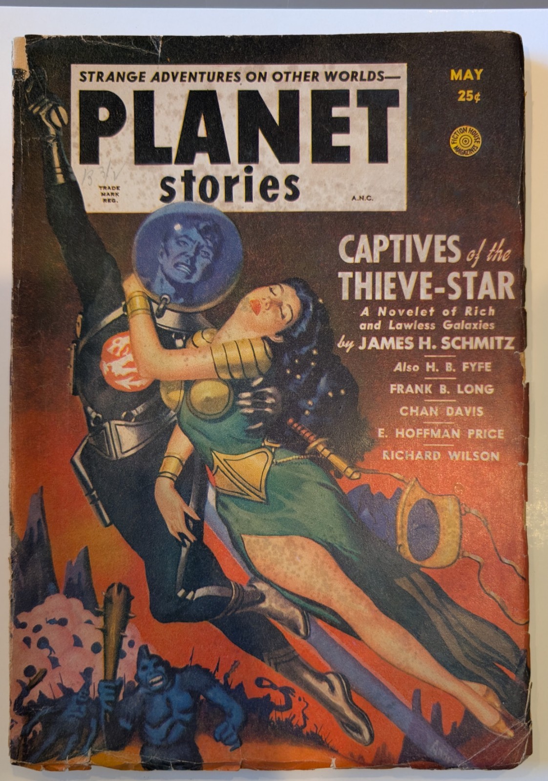 Planet Stories May 1951 VG Allen Anderson GGA Cover James H Schmitz Pulp Key