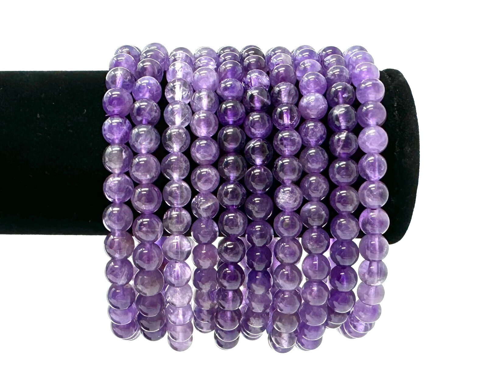 6 mm Bead Gemstone Bracelets BUY 3 GET 1 FREE - Dainty Natural Crystal Bracelets