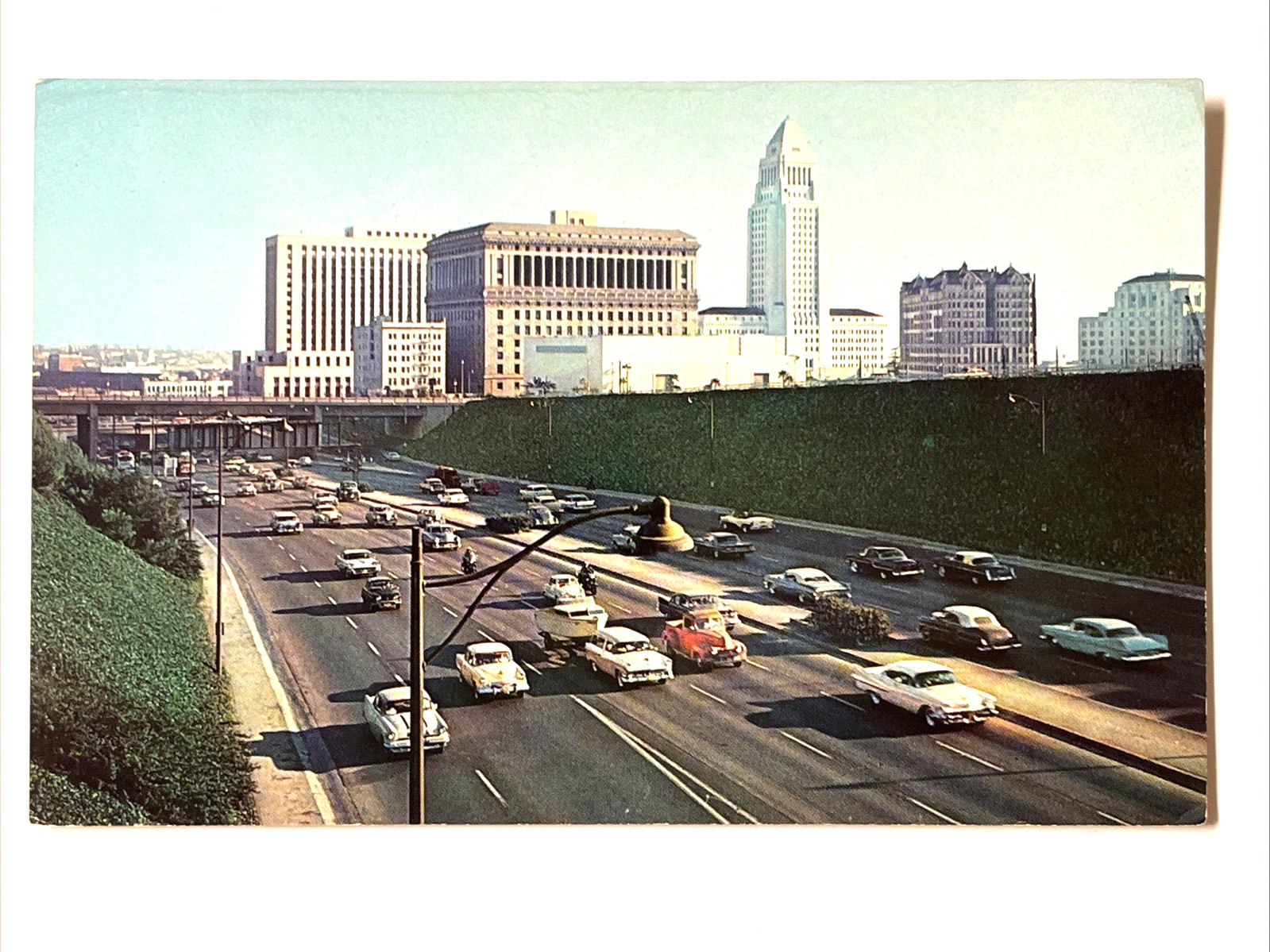 Los Angeles CA-California, Los Angeles Civic Center Square, Vintage PC 513