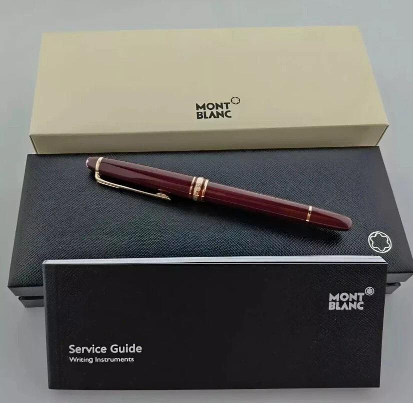 Montblanc Meisterstuck 163 Classique Luxury Rollerball Pen Red/Gold w/ Gift Box