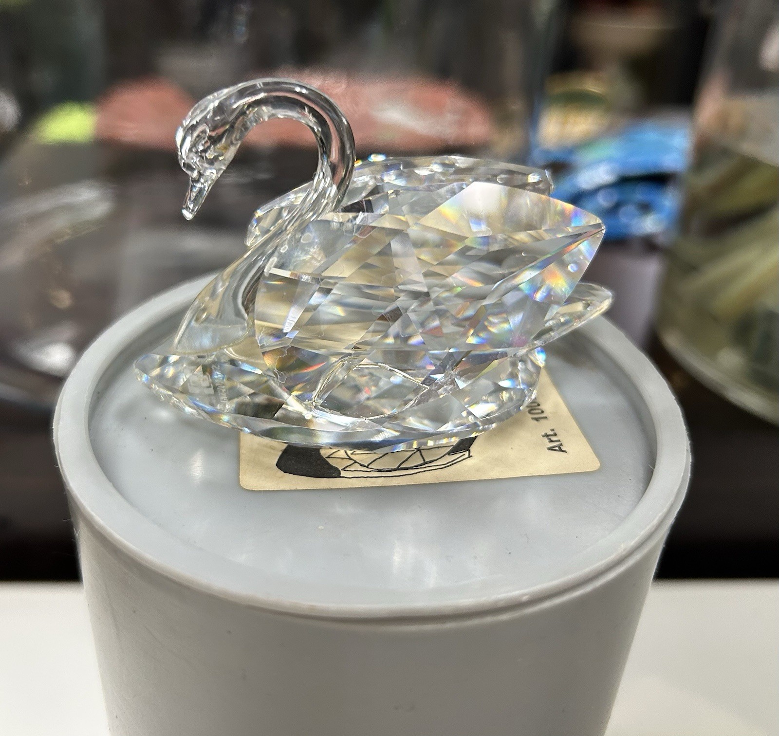 Vintage Retired iconic Swarovski Silver Crystal Swan figurine Art. 1000 NR 063 Vintage Retired iconic Swarovski Silver Crystal Swan figurine Art. 1000 NR 063