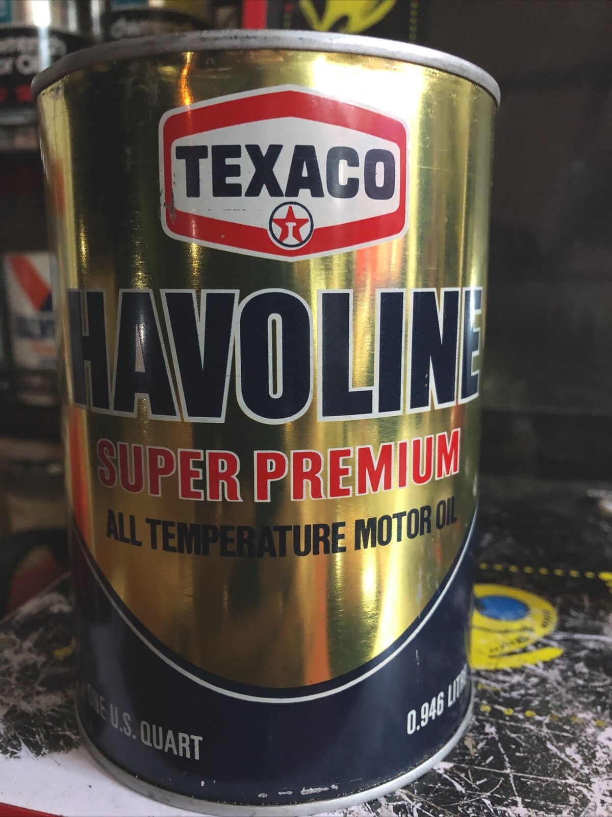 Vintage Texaco 10W-40 Super Premium Quart Metal Can