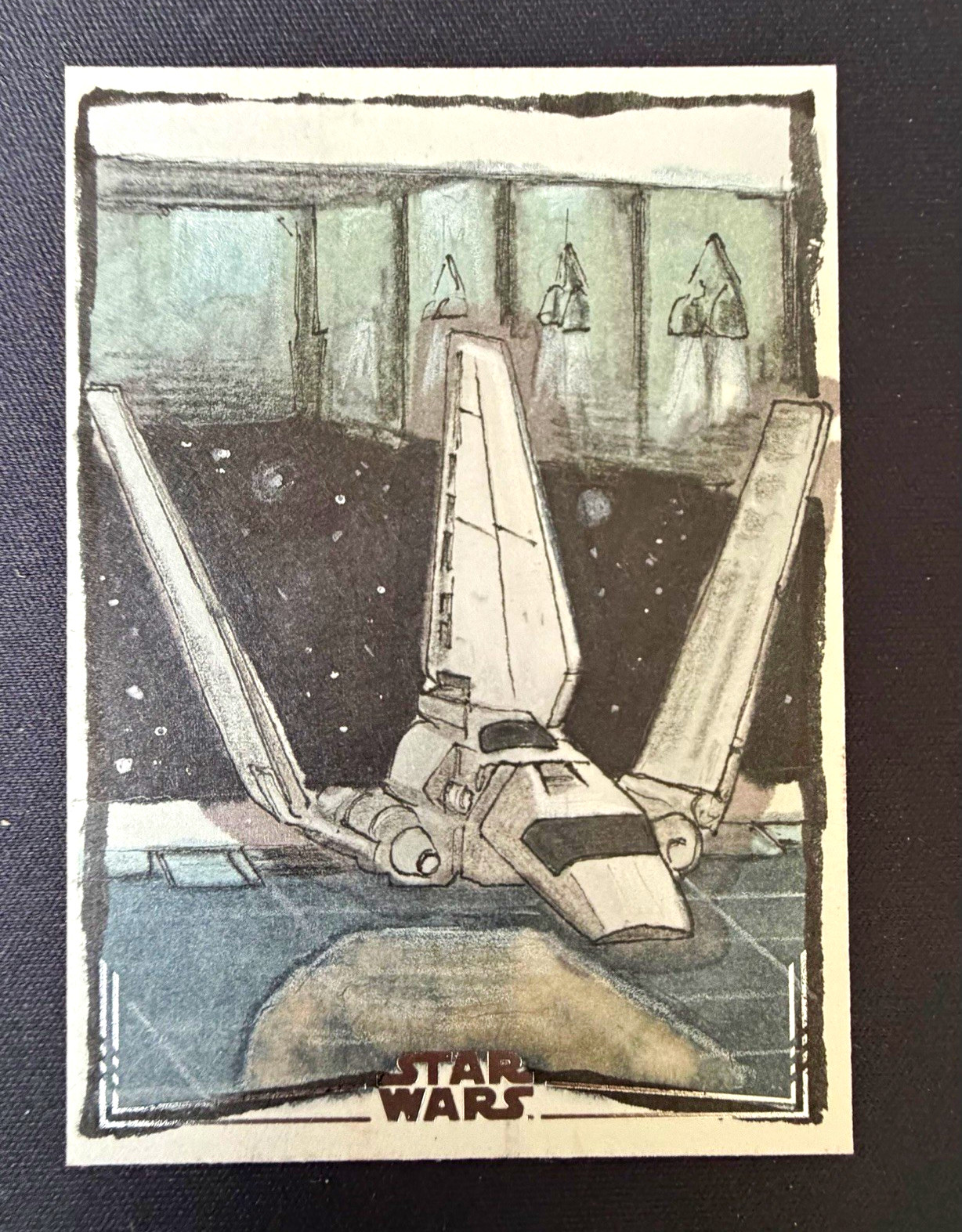 2026 Topps Star Wars Chrome Galaxy Imperial Shuttle 1/1 Sketch by Ian McKesson