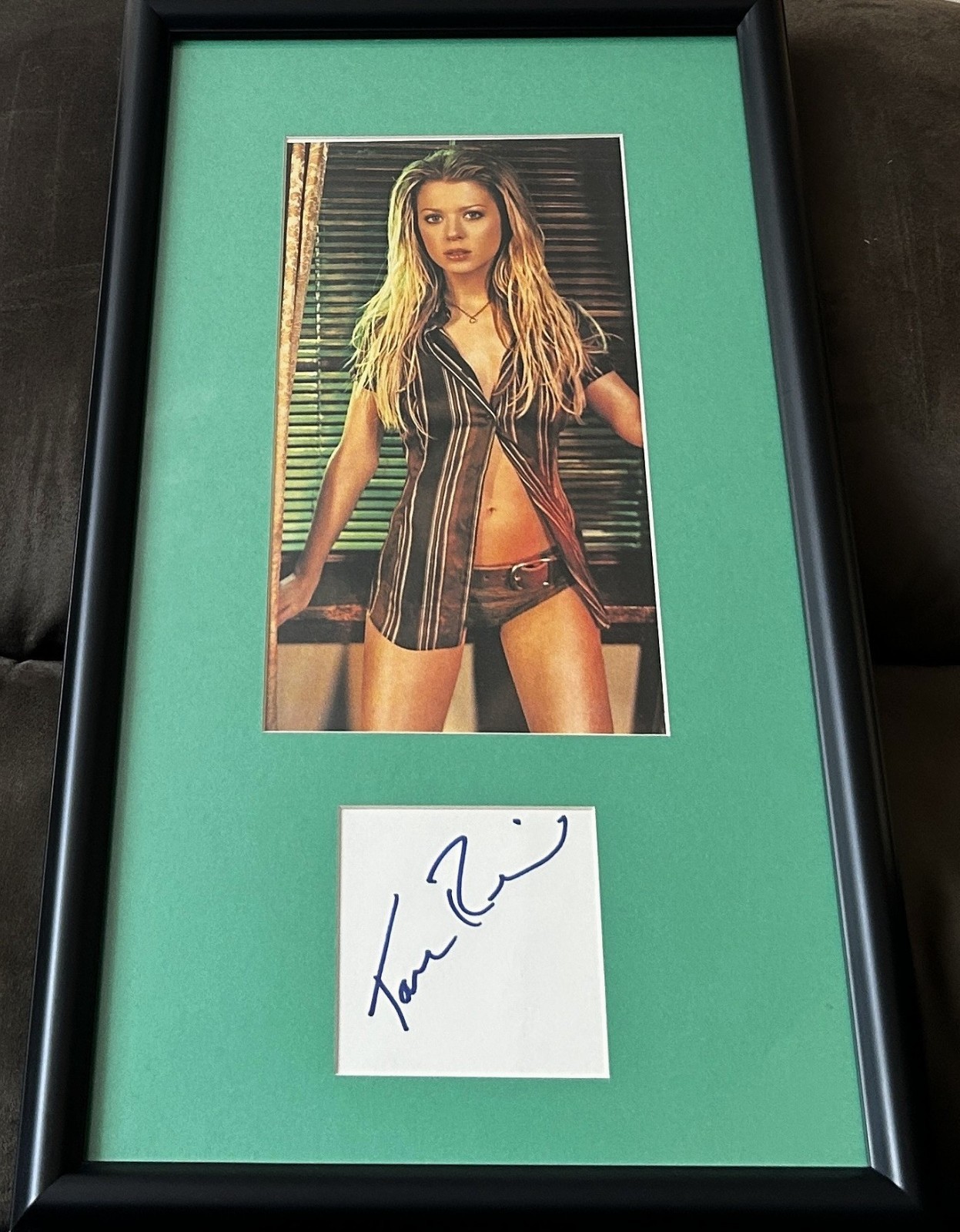 Tara Reid signed cut custom framed w/ sexy Maxim magazine photo JSA American Pie