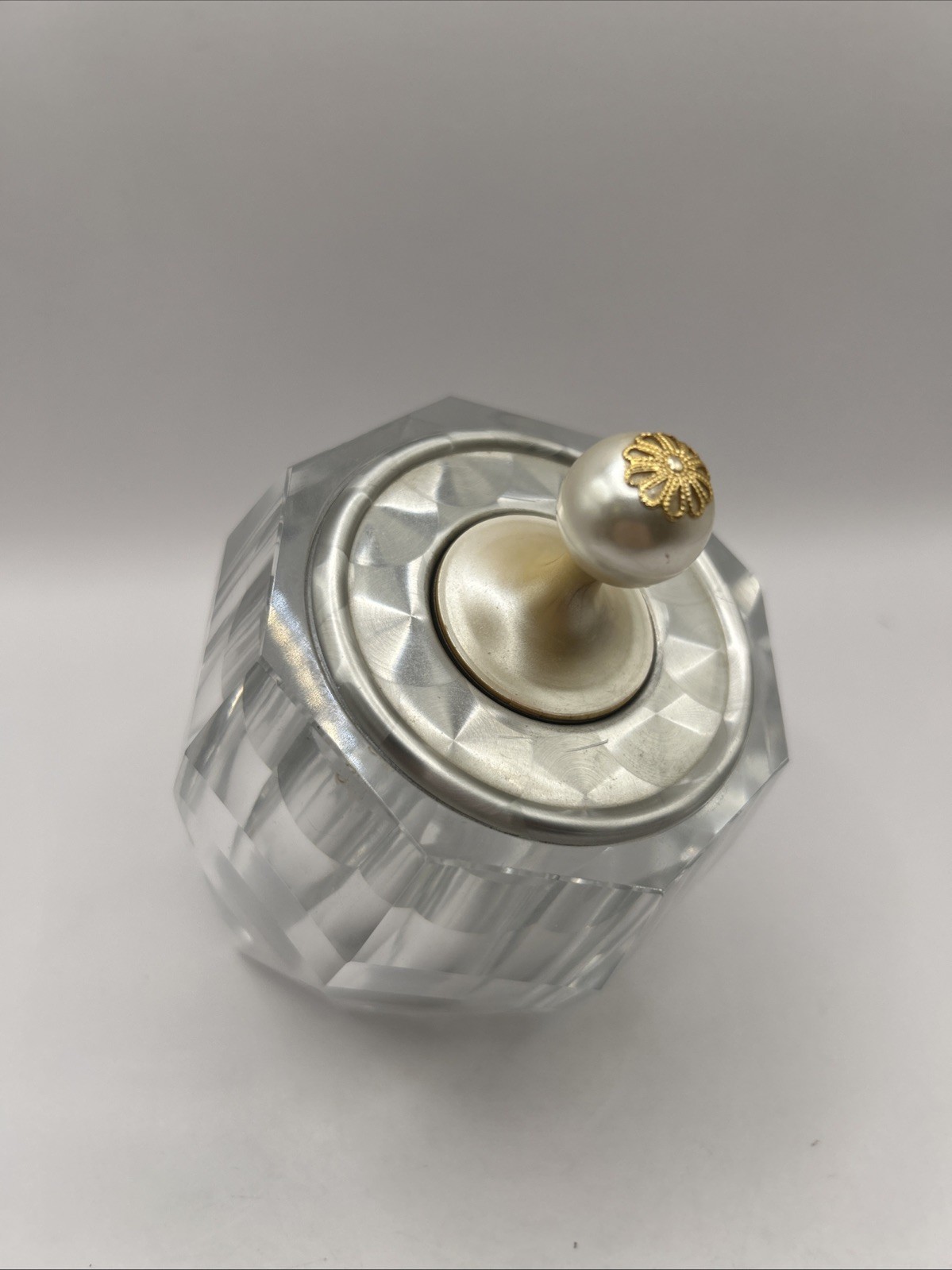 Vintage Korex Crystal Table Lighter Mid-Century Modern Clear Lucite SEE DESCRIP