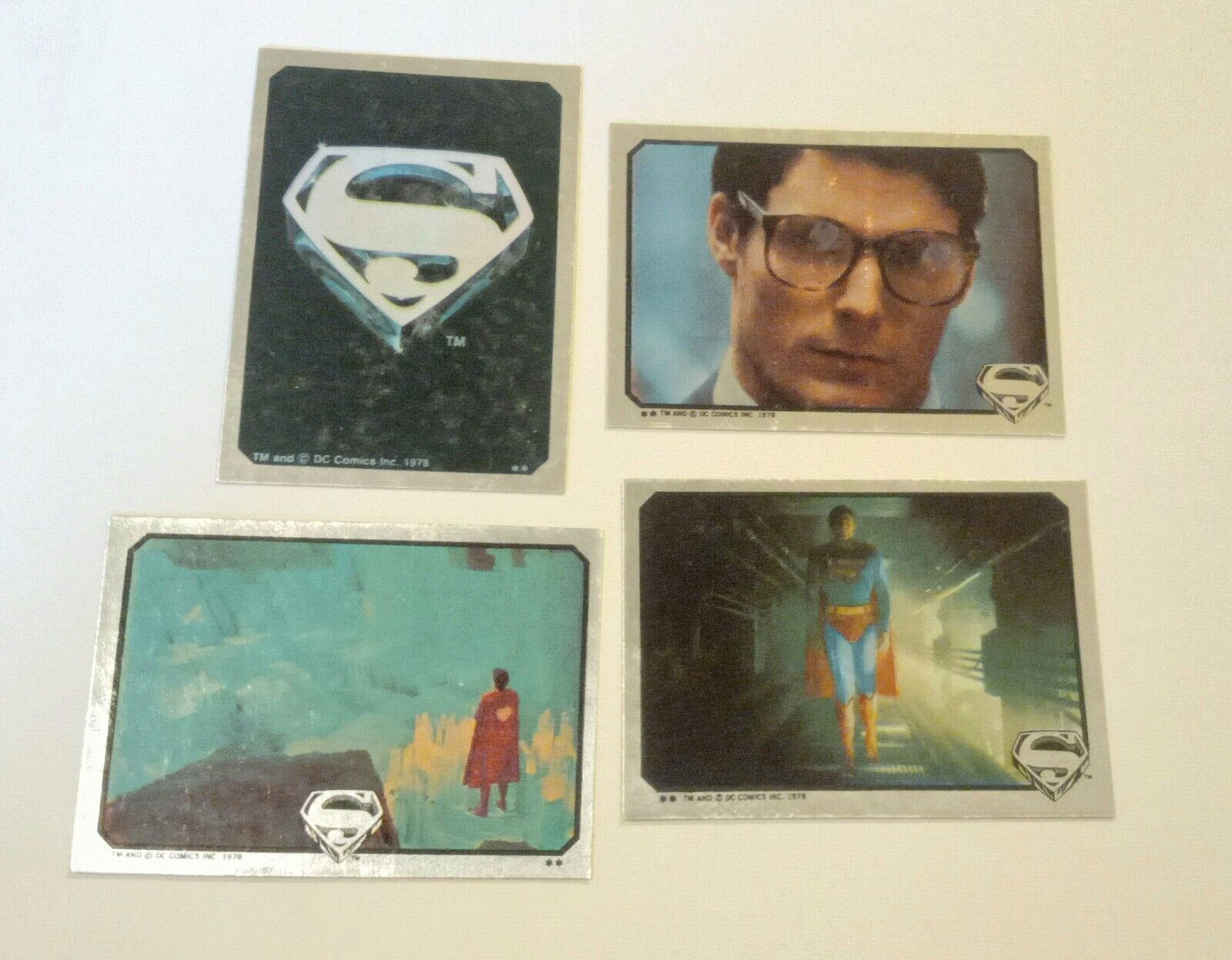 Superman 1978 Topps Foil Stickers Card Lot Vintage
