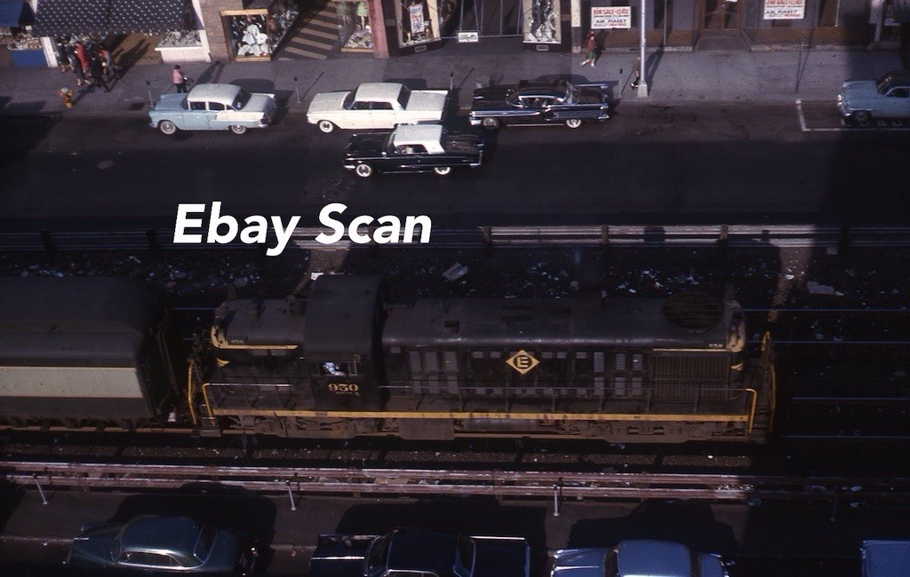 Original 35mm Slide Passaic NJ EL Erie Lackawanna Railroad Train 1963