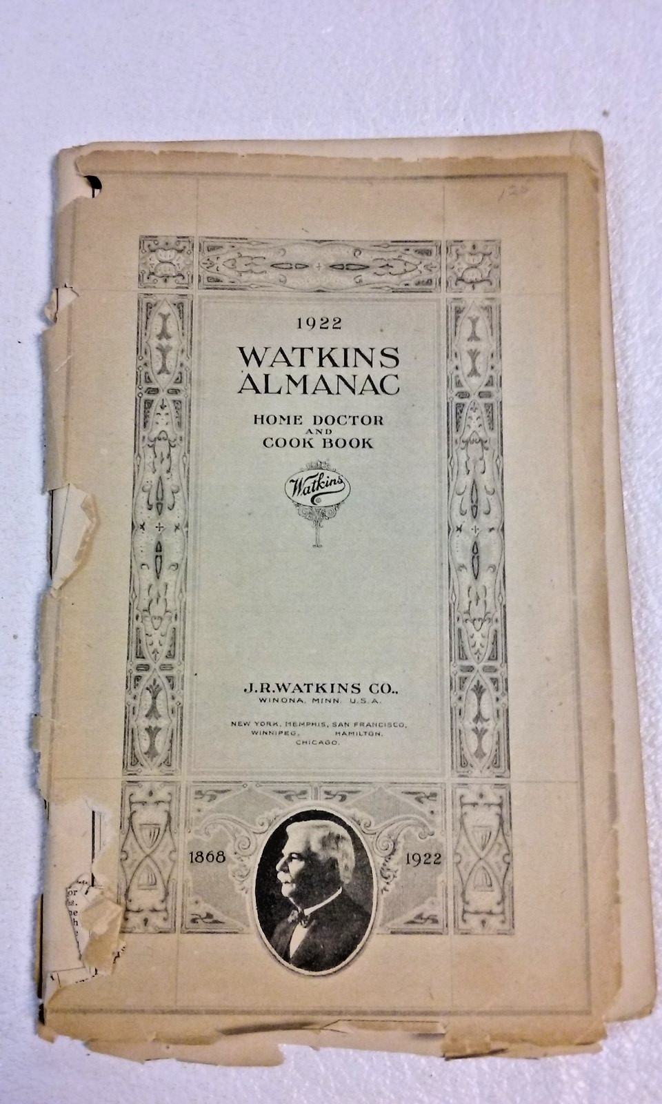 1922 Watkins Almanac Home Doctor and Cookbook 1868-1922 Booklet 1922 Watkins Almanac Home Doctor and Cookbook 1868-1922 Booklet
