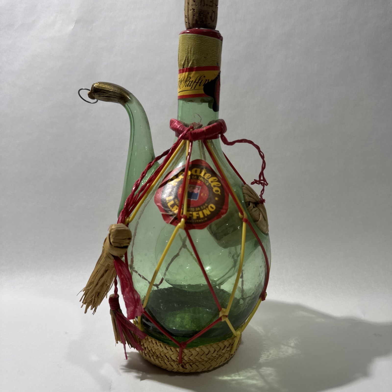 Rosatello Ruffino Vintage Wine Decanter Bottle Hand Blown In Italy