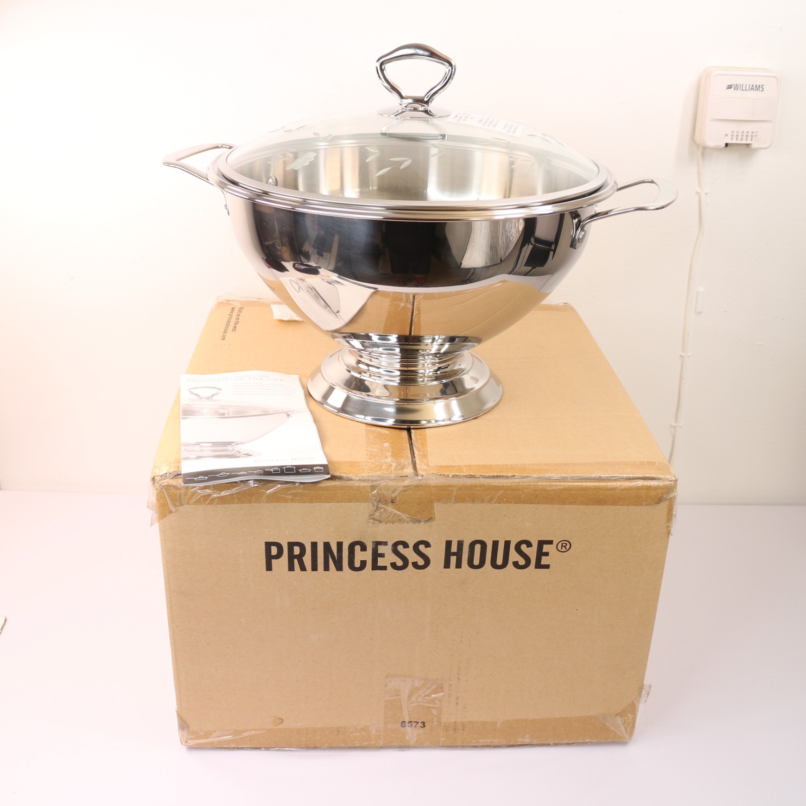 Princess House Heritage Stainless Steel Classic 7 Qt. Server/Soup Tureen 6573