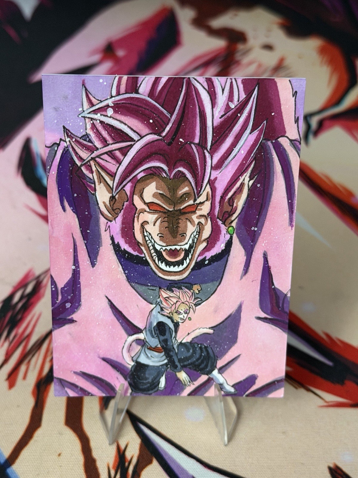 Dragon Ball Super Goku Black Art Card 1/1 Hand Painted Art Card