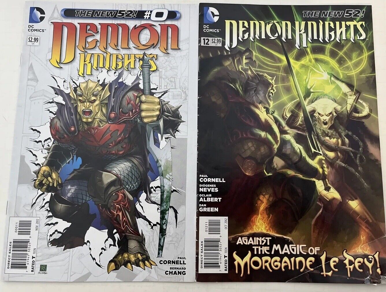 Demon Knights #0, (2012, DC): The New 52 Also Against The Magic Of Morgaine Fey