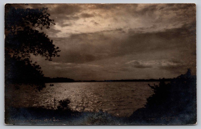 c1915 Moonlight View Crystal Lake Illinois IL CR Childs McHenry County RPPC c1915 Moonlight View Crystal Lake Illinois IL CR Childs McHenry County RPPC