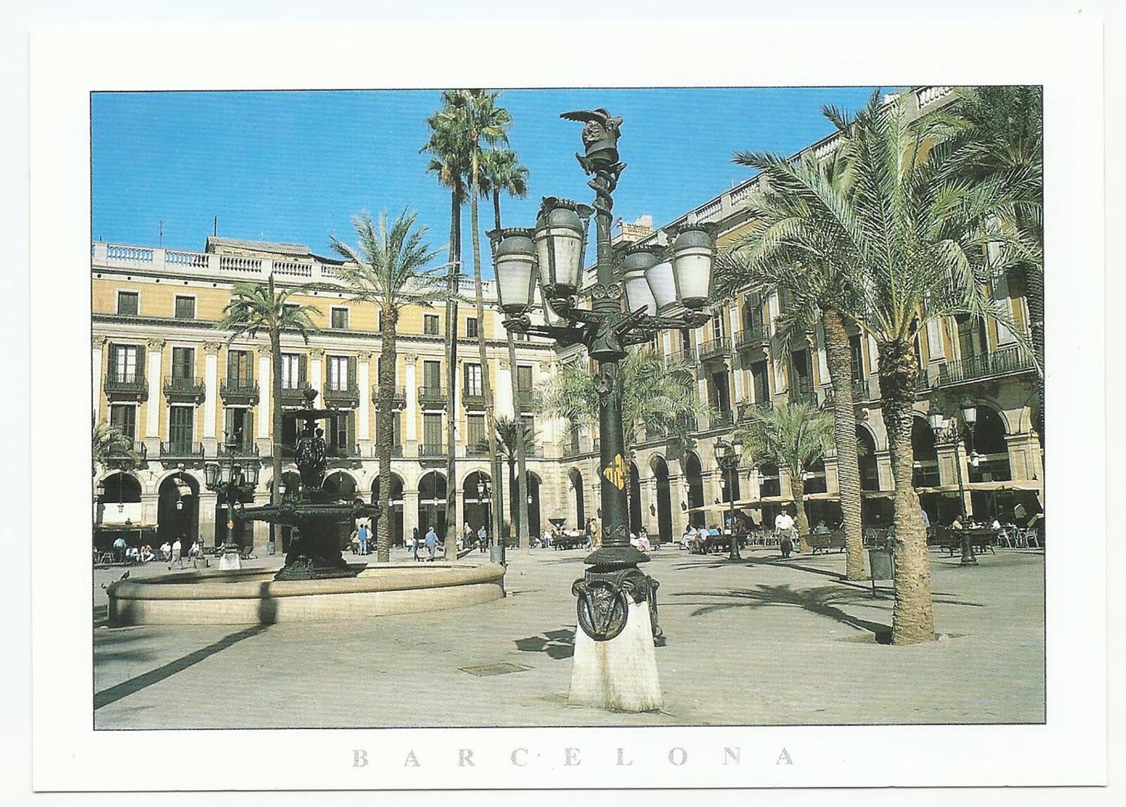 Barcelona Spain, Souvenir PC, Plaça Reial, Gaudí-Cornet Lampposts, L Size