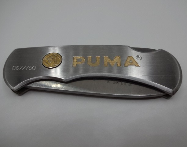 VTG Puma 4 Star Mini Stainless Puma Logo Folding Pocket Knife Made in Germany.