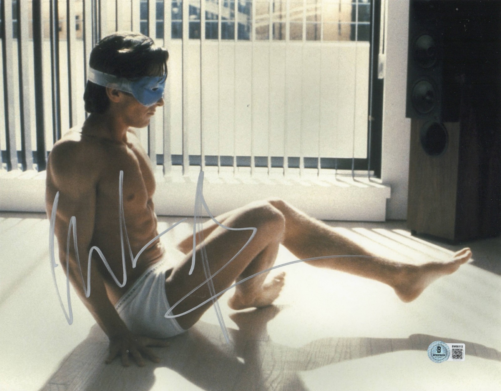 Christian Bale Signed Autograph American Psycho 11x14 Photo Beckett BAS COA