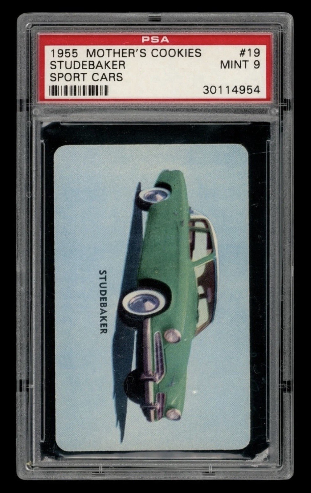 1955 D72 Mother's Cookies Sports Cars Set-Break # 19 Studebaker PSA 9 MINT
