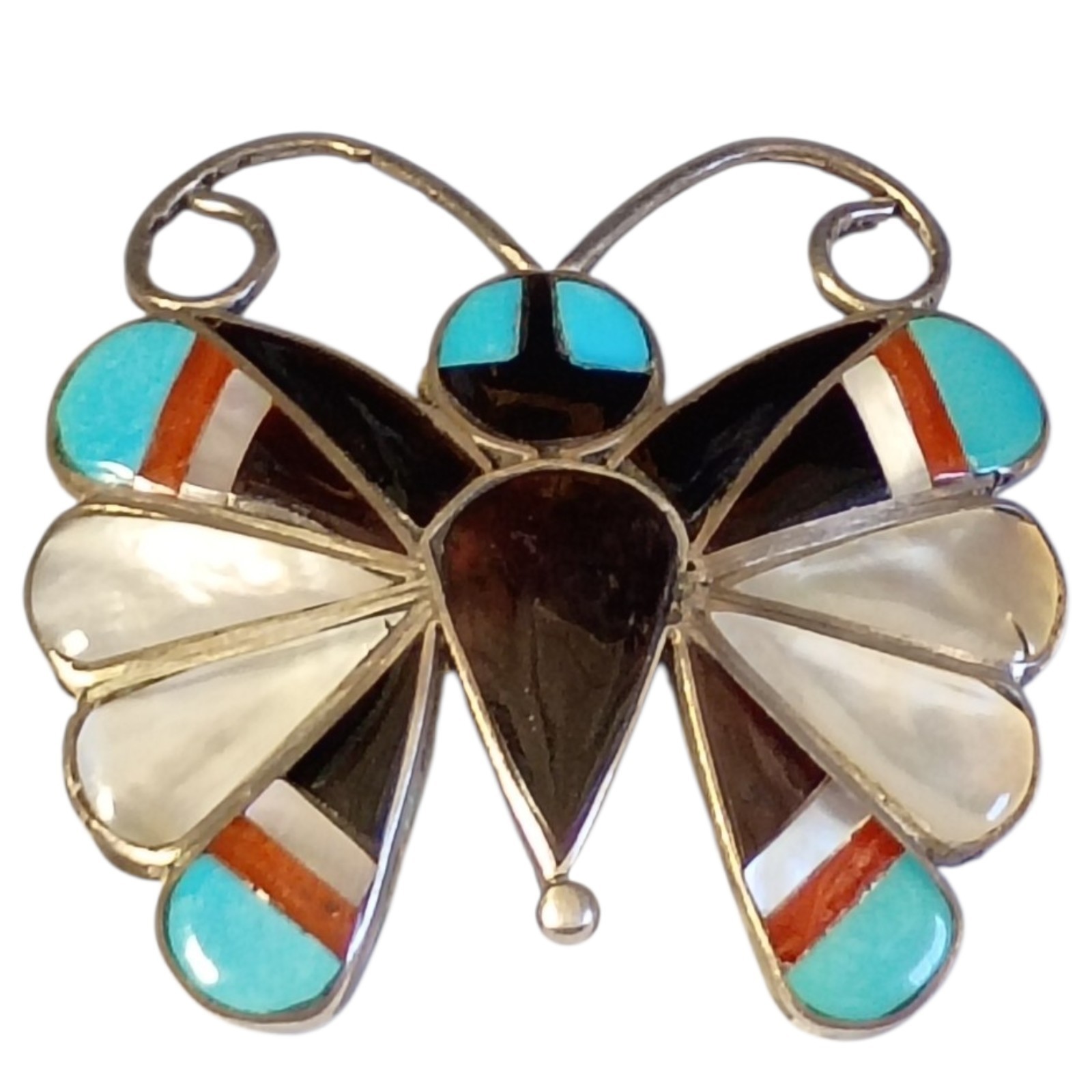 astute Zuni Butterfly Pin / Pendant by Sara Edaakie