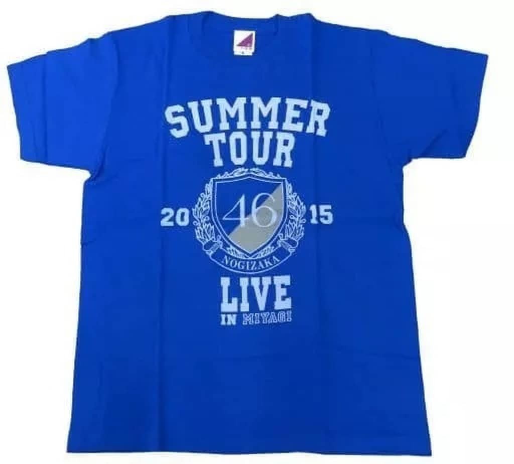 Nogizaka46 T-Shirt Blue XL 2015 Summer Tour Miyagi Japan Authentic