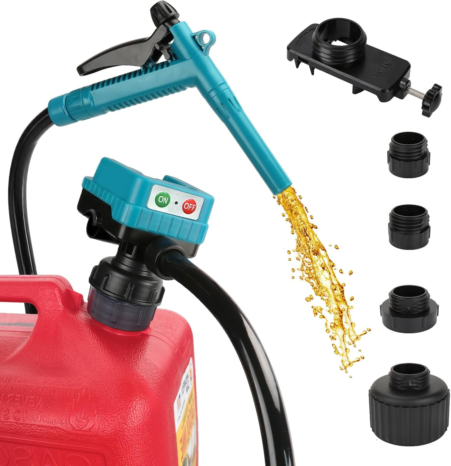 4.5 GPM Cordless Fuel Transfer Pump with 51'' PVC Hose, Compatible with Makita 1