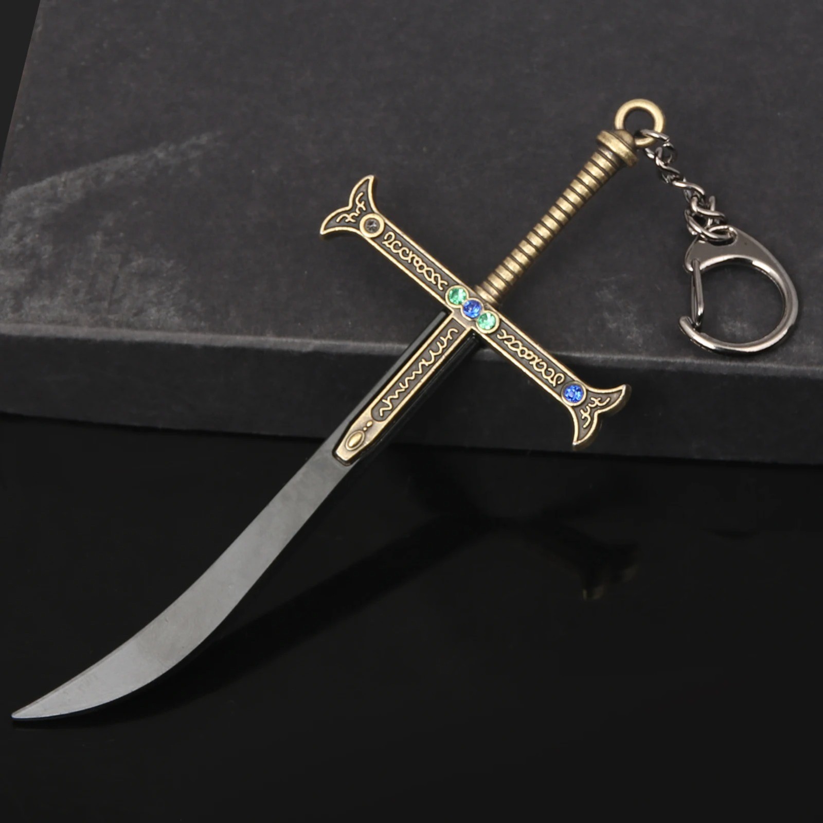 Brand New One Piece Dracule Mihawk Yoru Sword Keychain