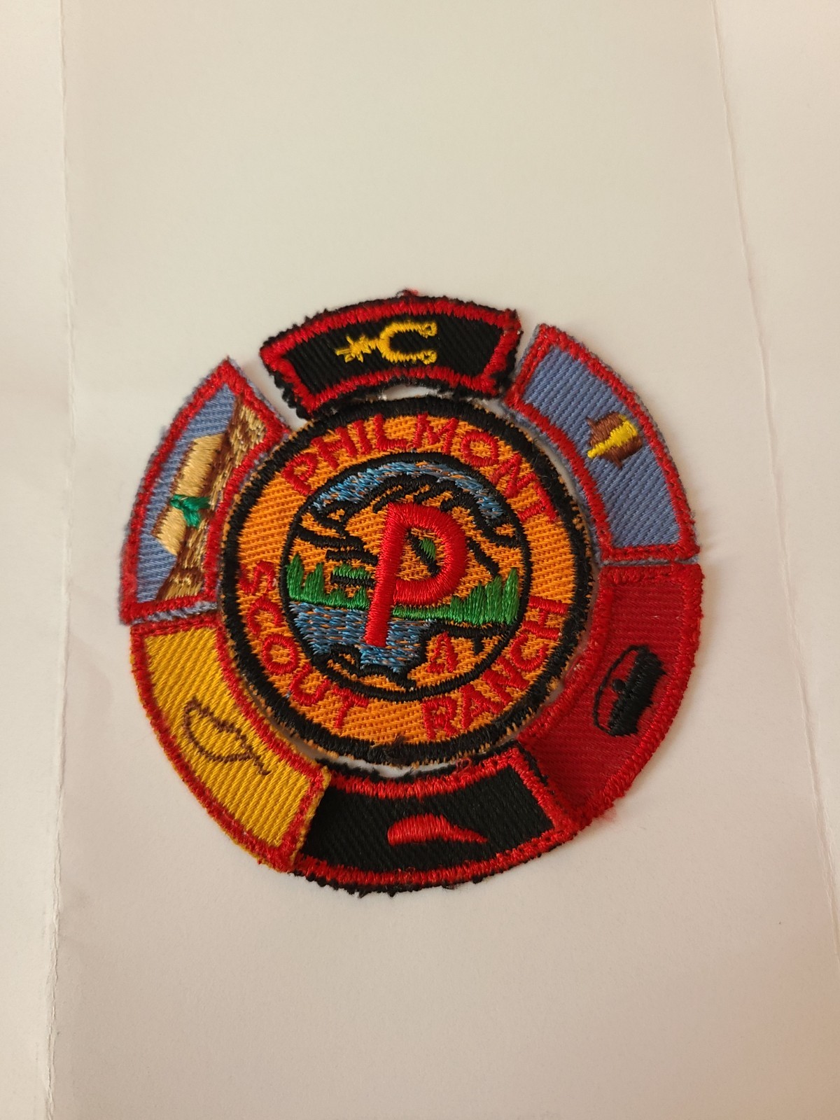 Vintage Boy Scouts of America Philmont Dollar Patch w/ Six Segments BSA