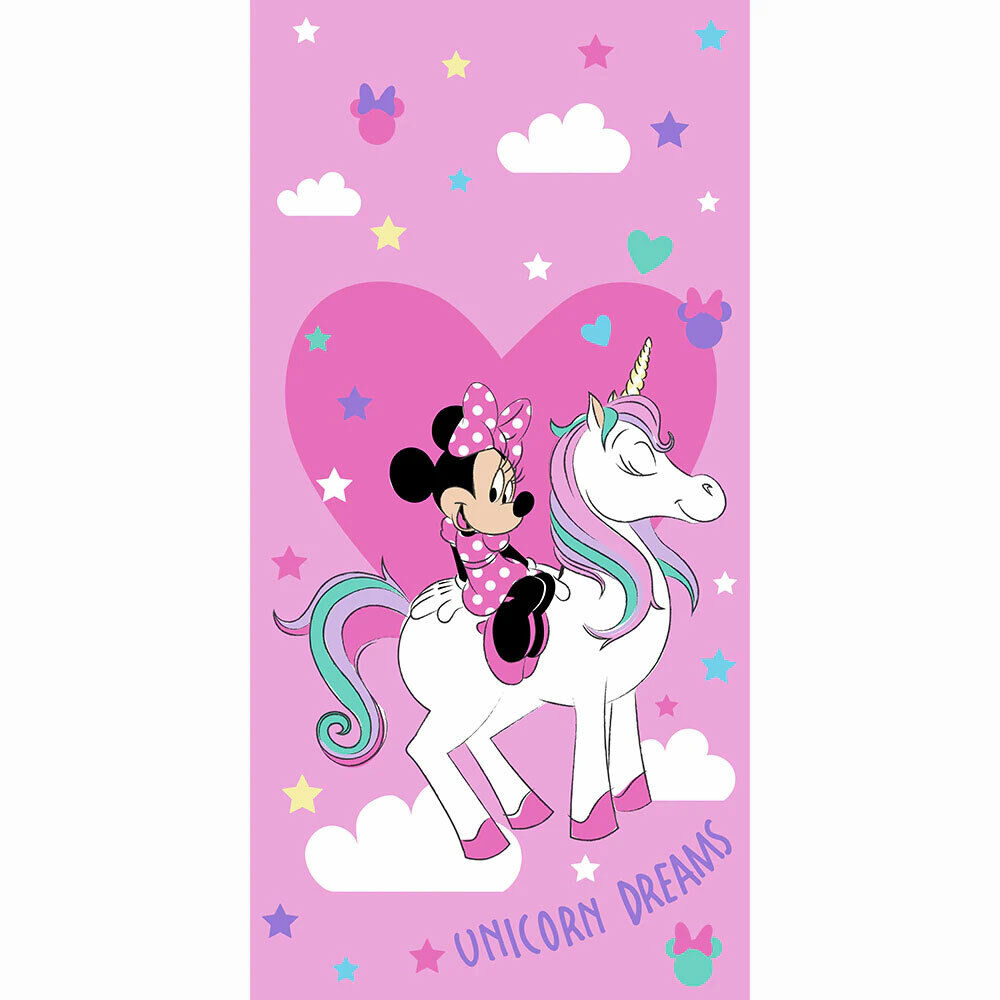 NEW Walt Disney Minnie Mouse Unicorn Beach Towel Super Soft Large Size 27\