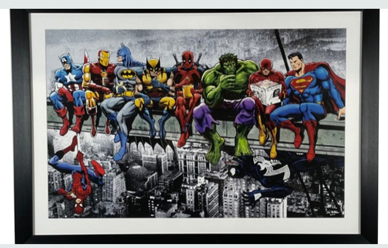 Marvel/DC Superhero Squad: 10 Icons Valued fram Collage\ Marvel/DC Superhero Squad: 10 Icons Valued fram Collage\