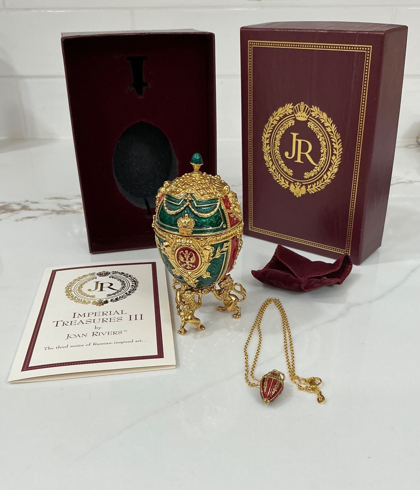 Vintage Joan Rivers Imperial Treasures III “The Angel Egg” B139