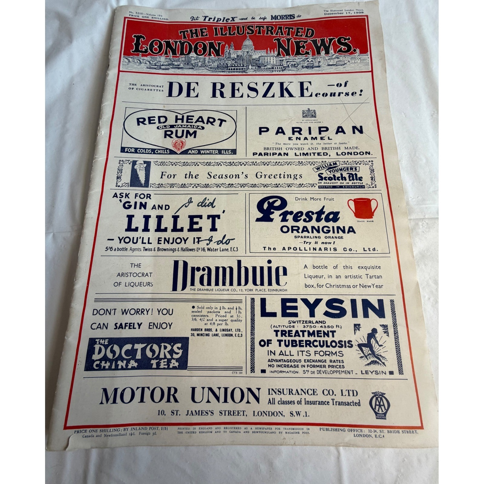 Vintage 1938 The Illustrated London News December 17 Dewars White Label Ad Vintage 1938 The Illustrated London News December 17 Dewars White Label Ad