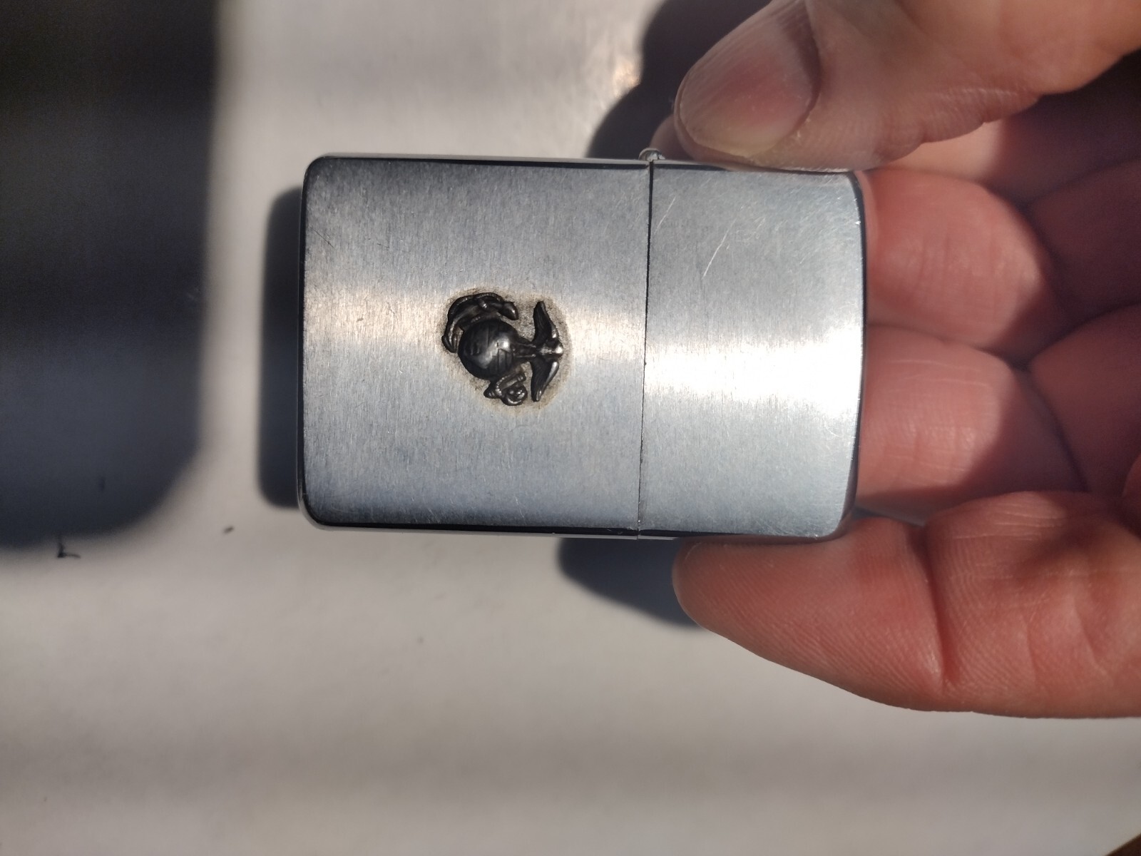 Vintage 1950-1957 Zippo US Marines Lighter pat.2517191 nice shape working
