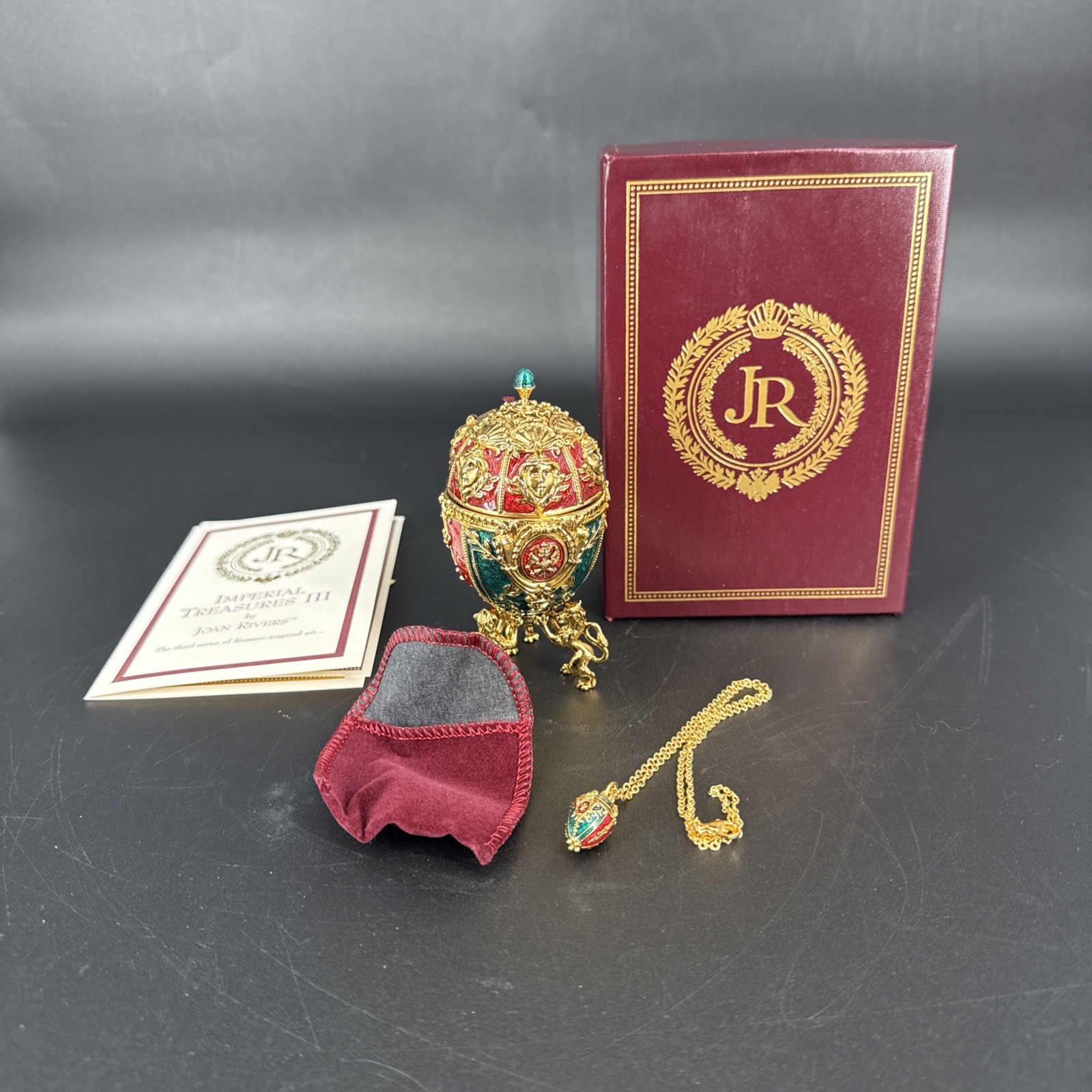 Vintage Joan Rivers Imperial Treasures Egg “The Angel Egg”COA IOB Vintage Joan Rivers Imperial Treasures Egg “The Angel Egg”COA IOB