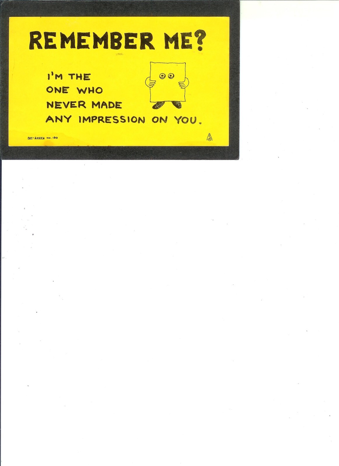 POT-SHOTS COMIC CARDS POT-SHOTS COMIC CARDS