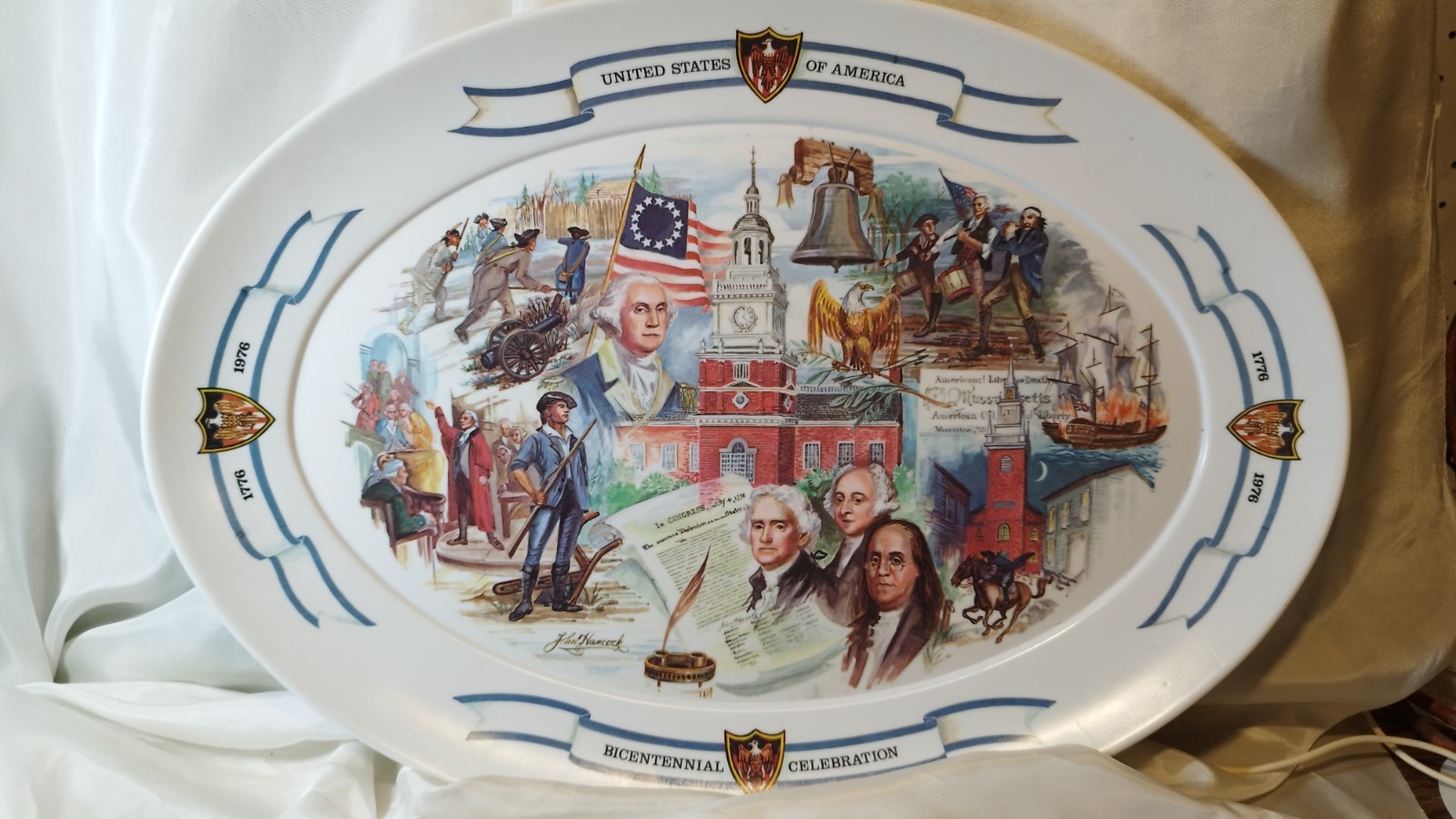Vintage Brookpark 1521 Bicentennial Platter XL 21\