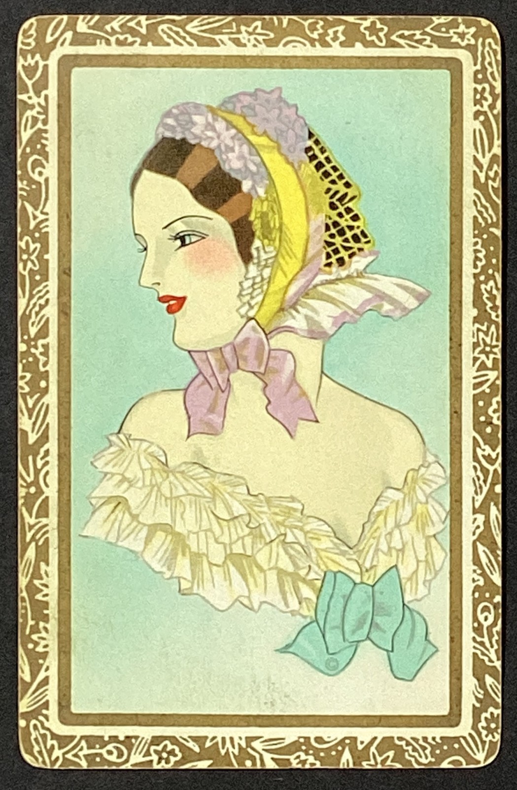 Pretty Lady Vintage Single Swap Playing Card