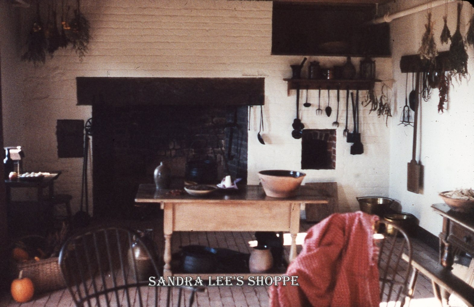 Monticello Thomas Jefferson Historic Kitchen Virginia 1980 Vintage Film Slide