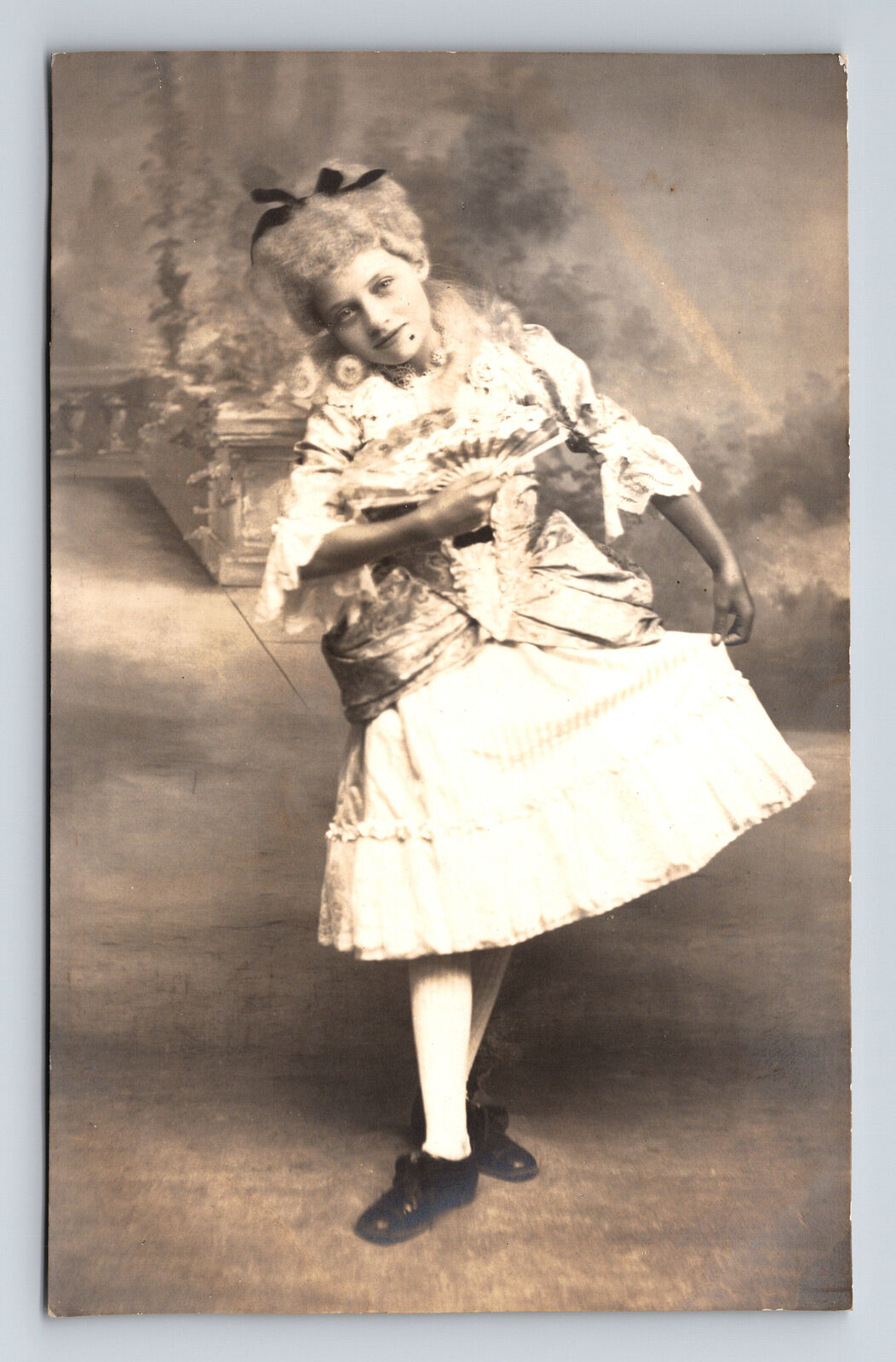 RPPC French Portrait Young Girl Dancer Ballet Theater Drama? Postcard
