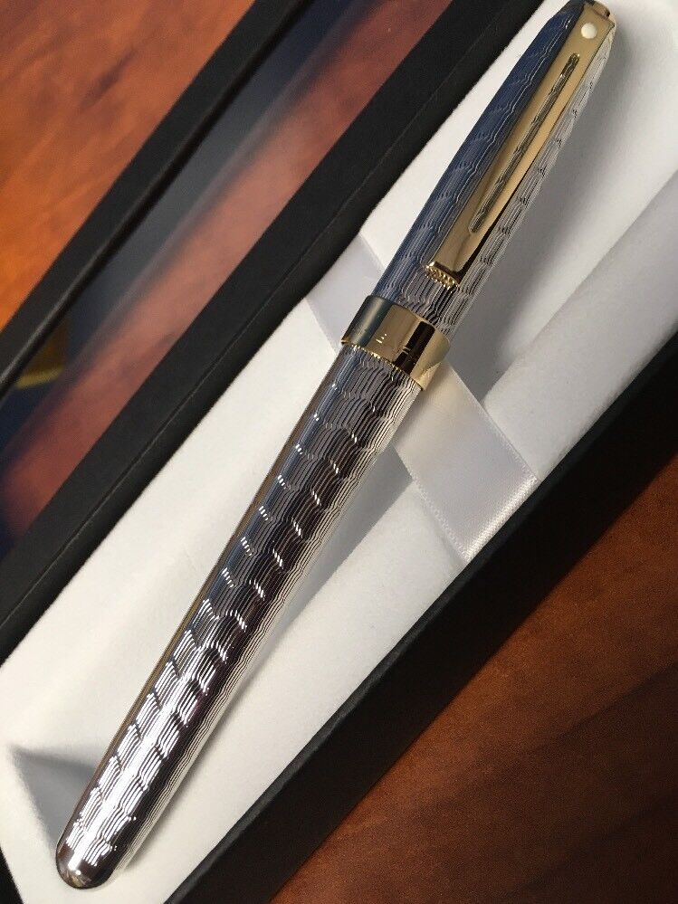 Sheaffer Prelude Signature Silver Plate Snakeskin Engraved Rollerball Pen