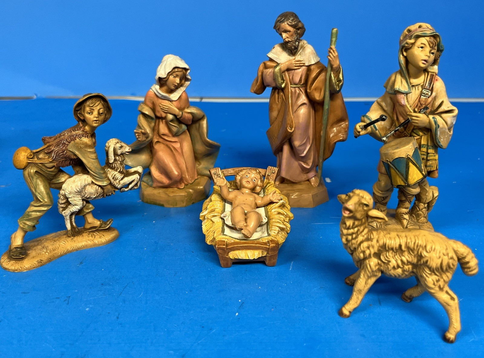 Fontanini Nativity 5in Italy Depose Holy Family  Shepherd Lot Of 6