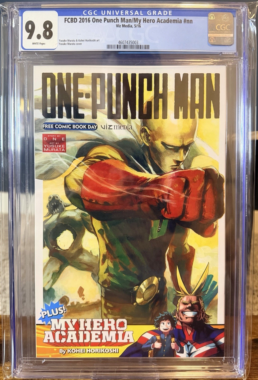 FCBD 2016 One Punch Man/My Hero Academia, No. nn CGC 9.8 White Pages FCBD 2016 One Punch Man/My Hero Academia, No. nn CGC 9.8 White Pages