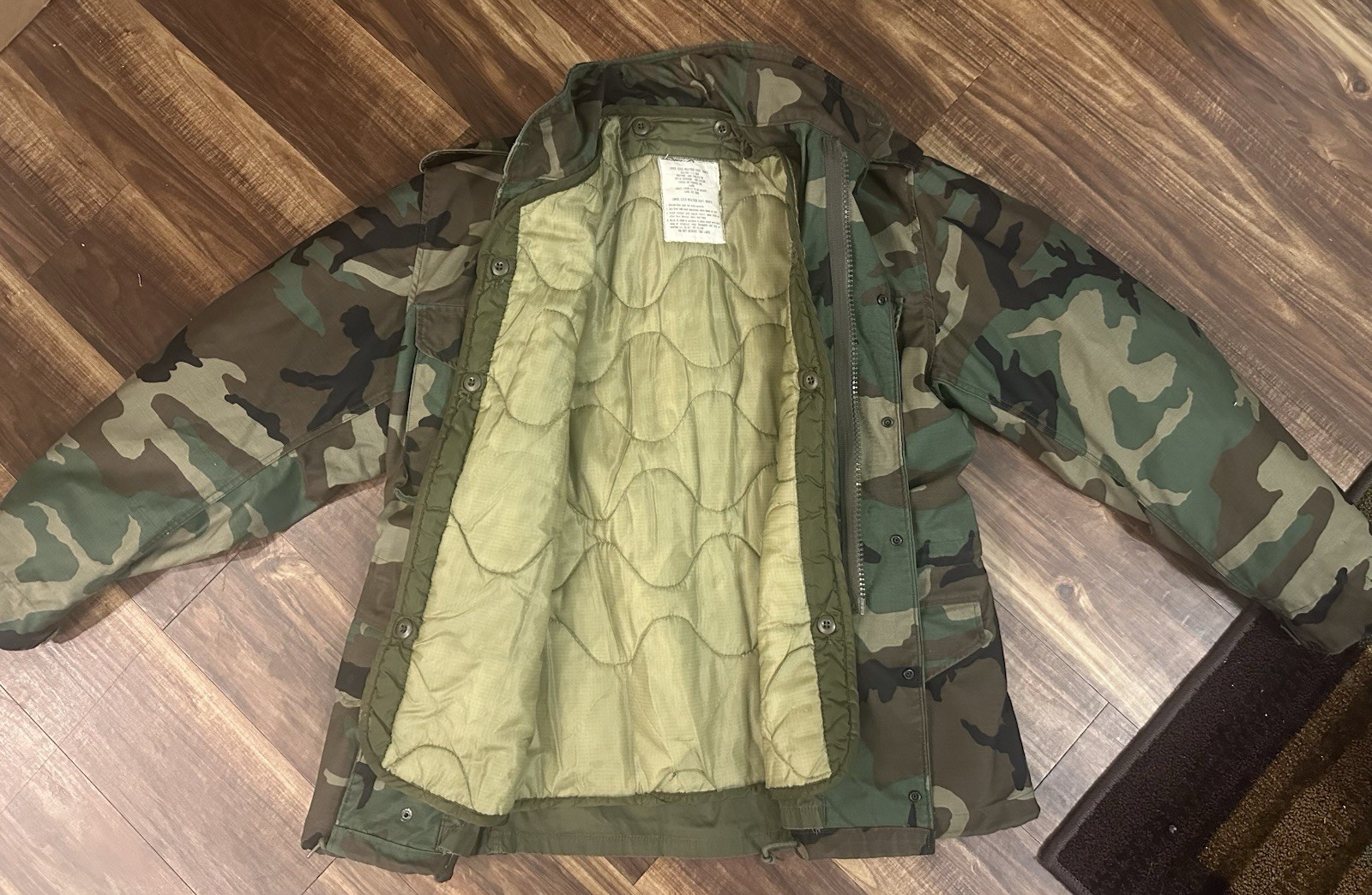 Authentic VTG M65 Cold Weather Field Jacket with Removable Liner - Woodland Camo