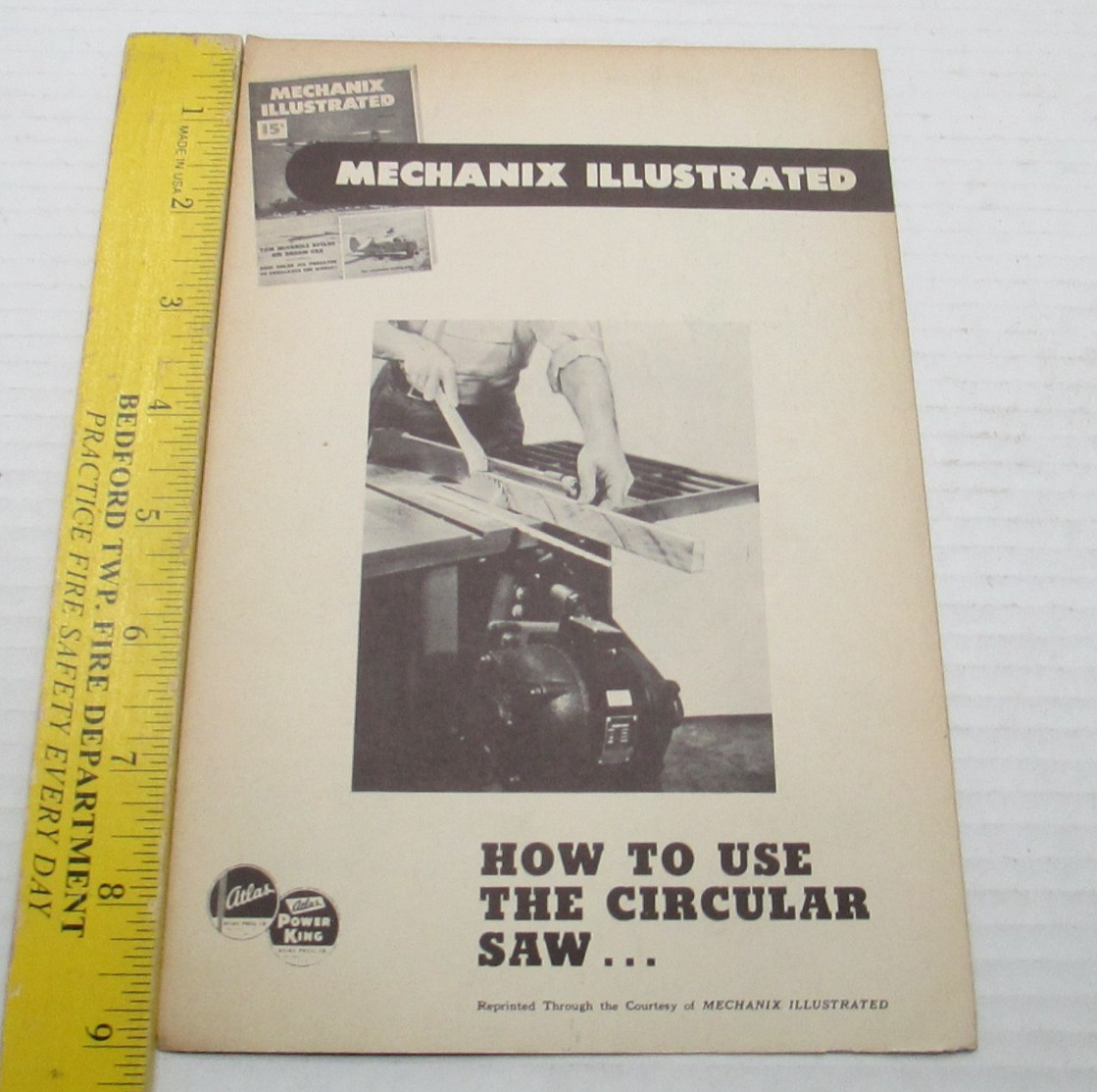 1940s-50s How to Use the Circular Saw Tri-Fold Pamphlet Booklet   B59