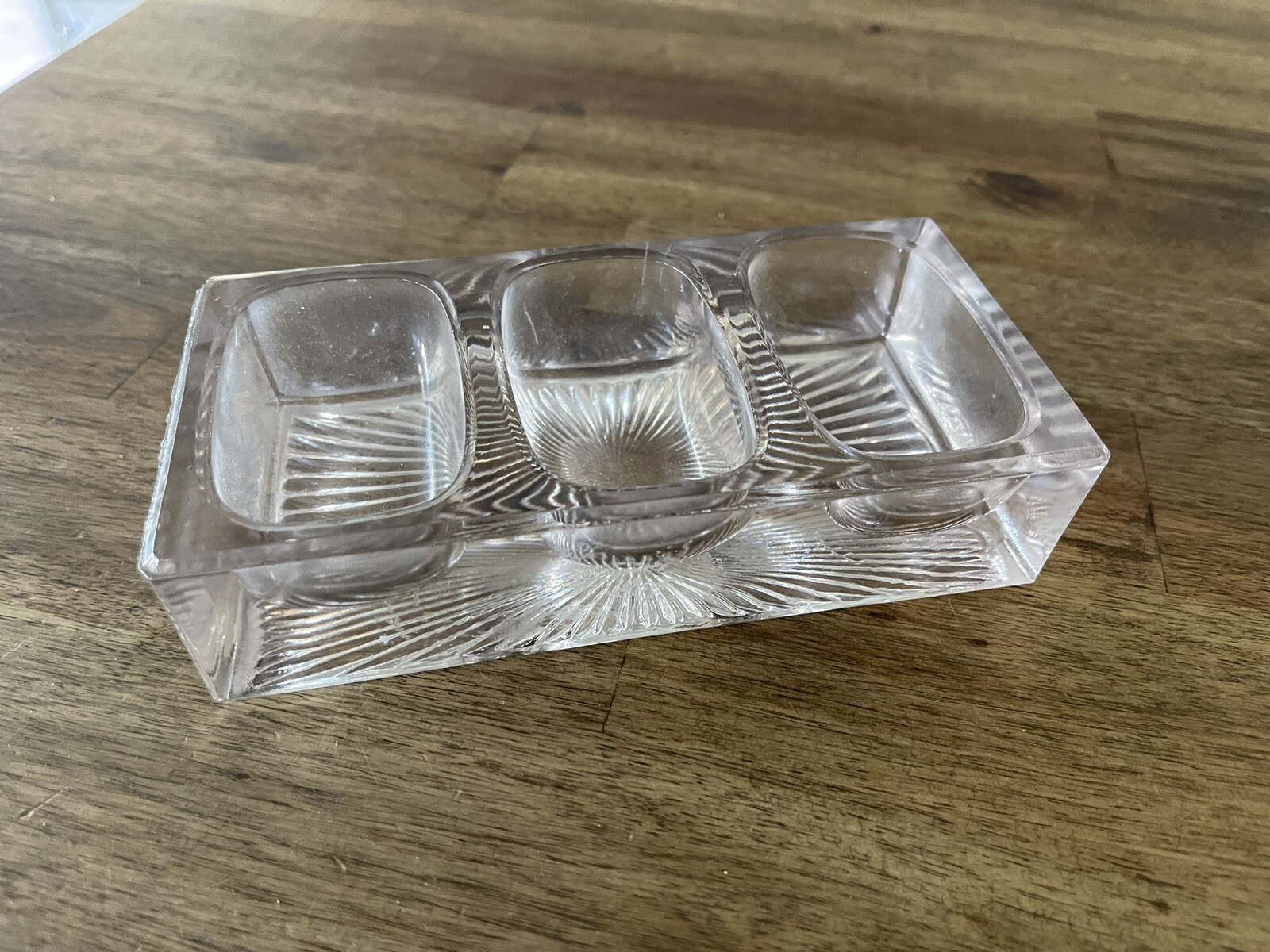 Antique 3 Part Glass Pin Stamp Tray Dugan or Diamond Or Frank Weeks Mfg. Co? Antique 3 Part Glass Pin Stamp Tray Dugan or Diamond Or Frank Weeks Mfg. Co?