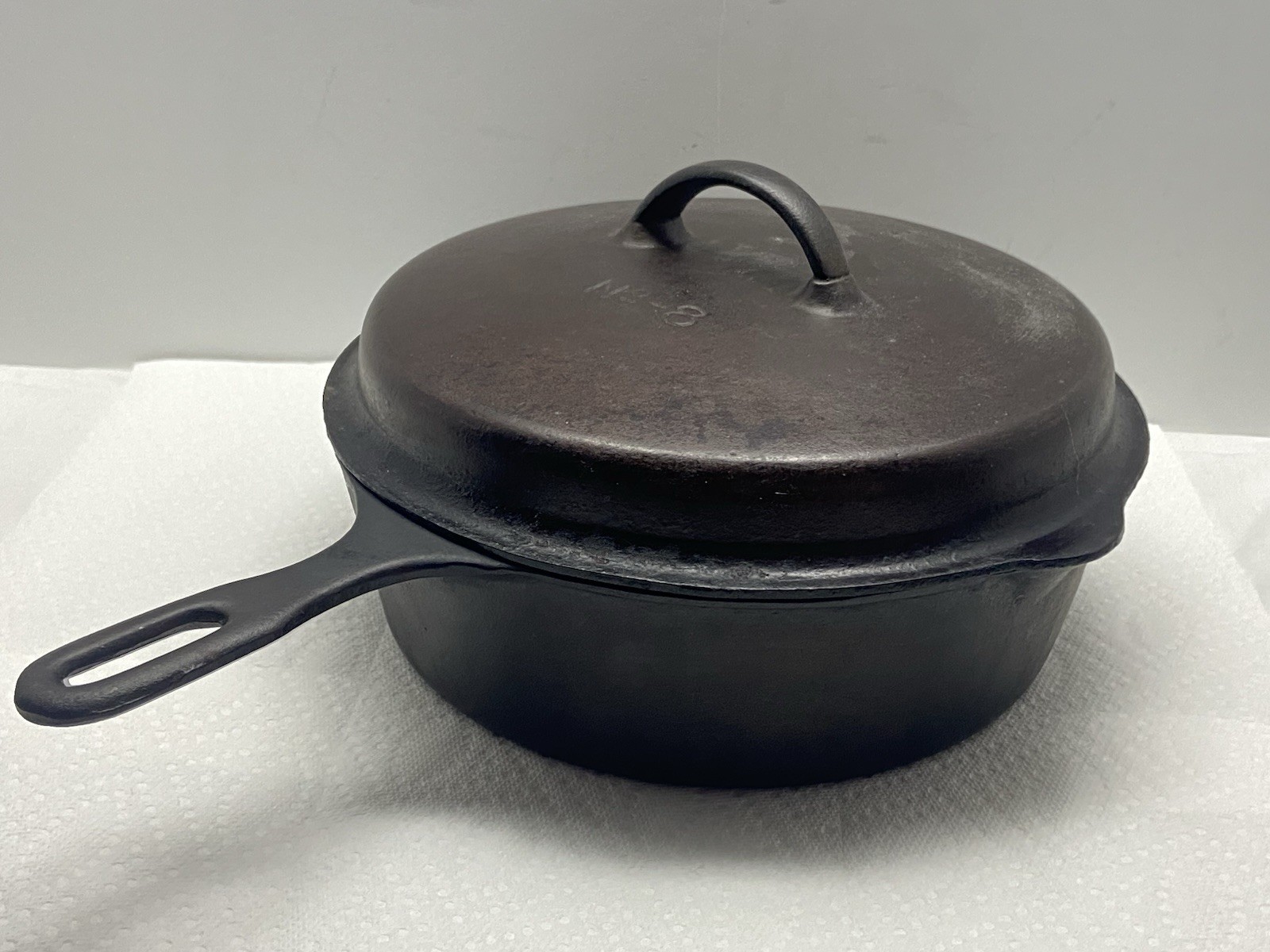 VTG 1930\'s Foster Stove Co Cast Iron No 8 Chicken Fryer with Lid  Ironton Oh