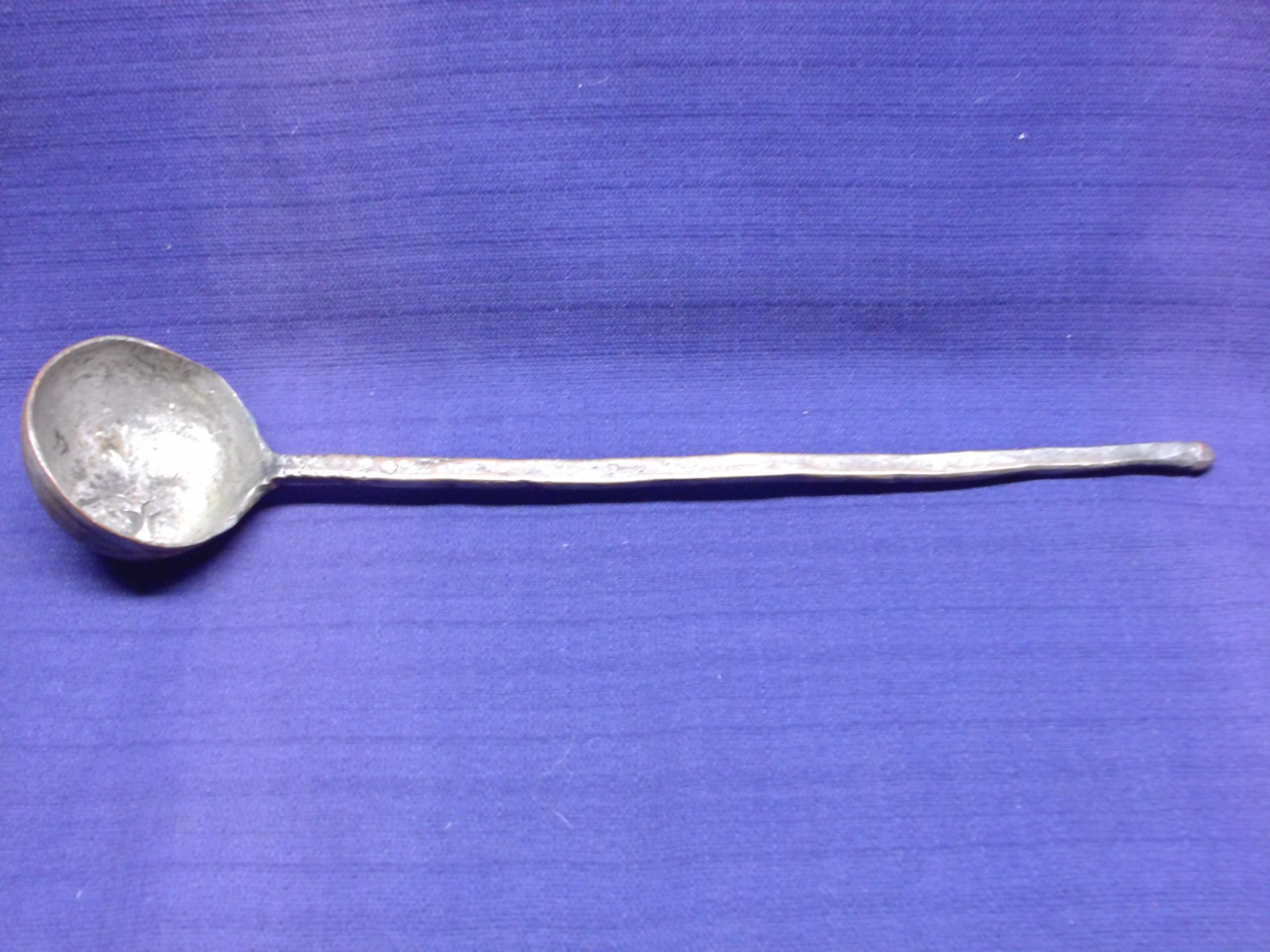 Vintage Antique Primitive Hand Forged Copper Ladle Rustic Farmhouse 13 3/4