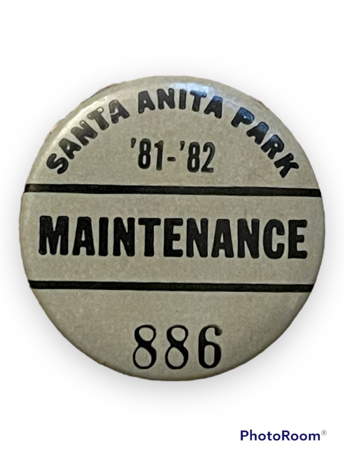 Santa Anita Park Button 1981 1982 Maintenance Horse Racing Authentic Pin Vintage