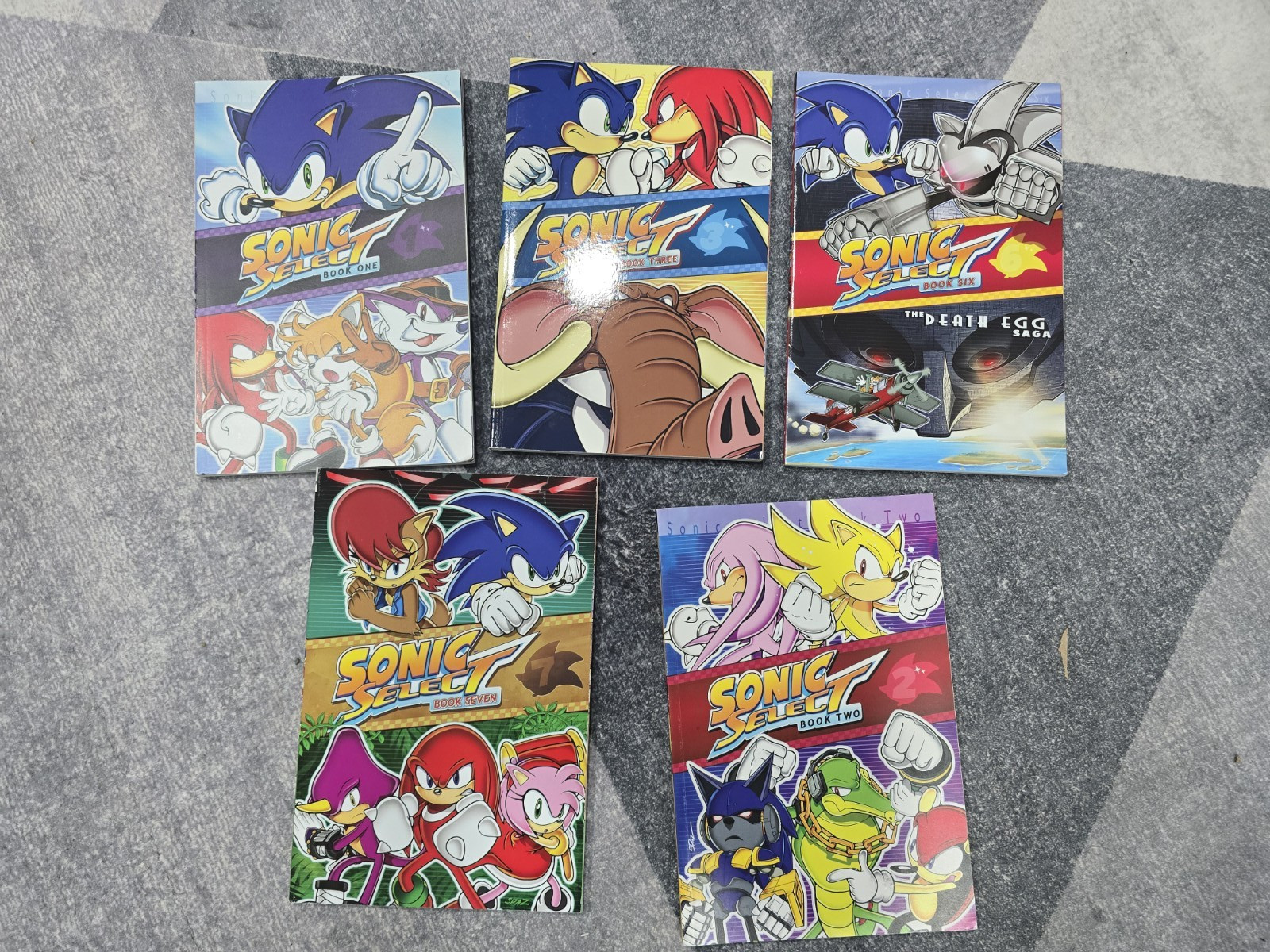 Sonic The Hedgehog Sonic Select Lot Books 1-3,6-7
