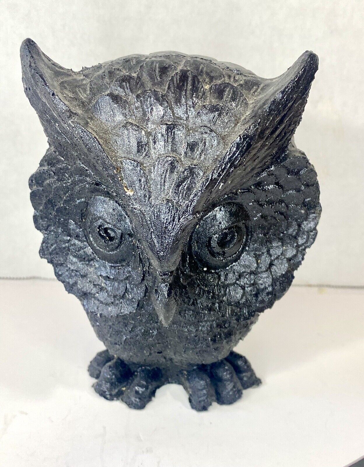 Owl Figurine Handcrafted from Kentucky Coal Black Wise Old Owl 5 in BoHo