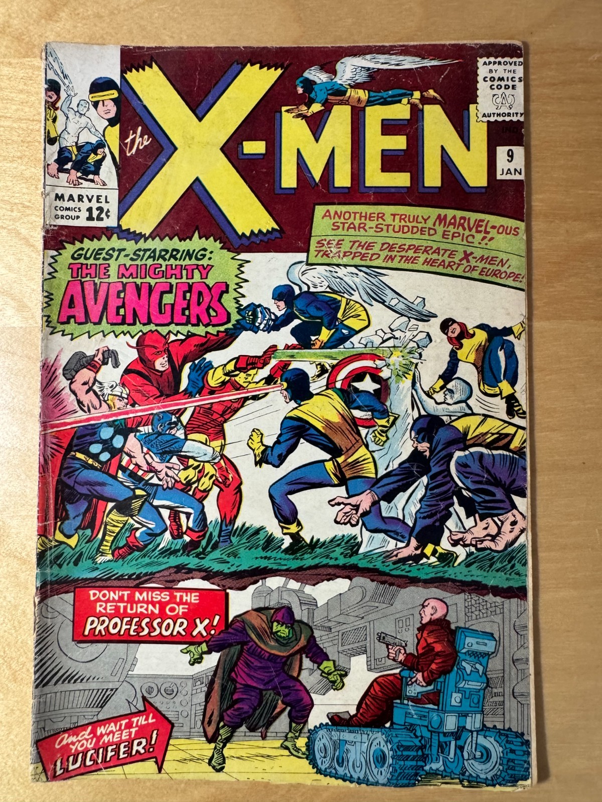 X-Men (1963) #9 1965 Marvel Silver Age Comic Book - Avengers crossover