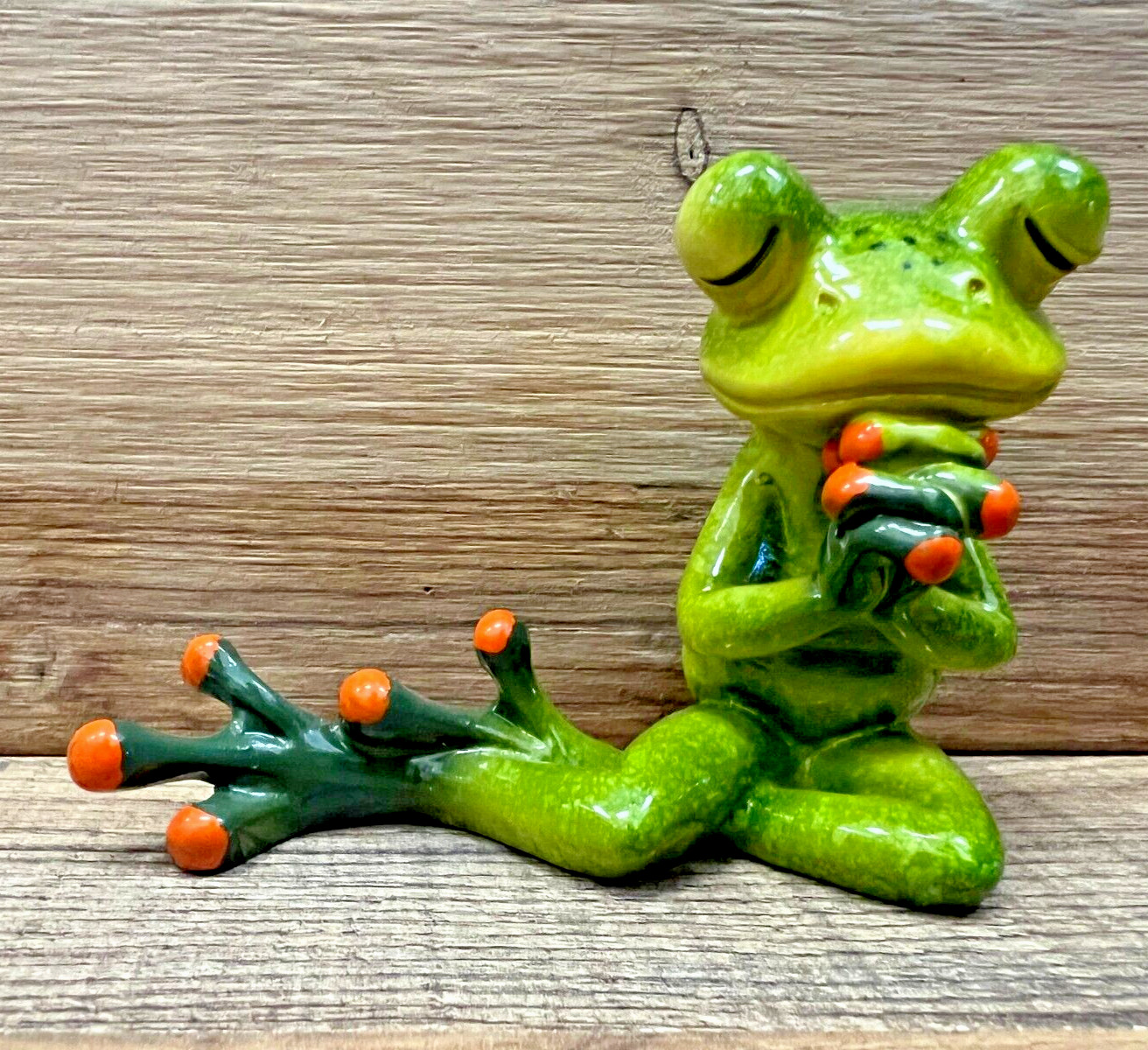 Frog Praying, Resin Figurine 4